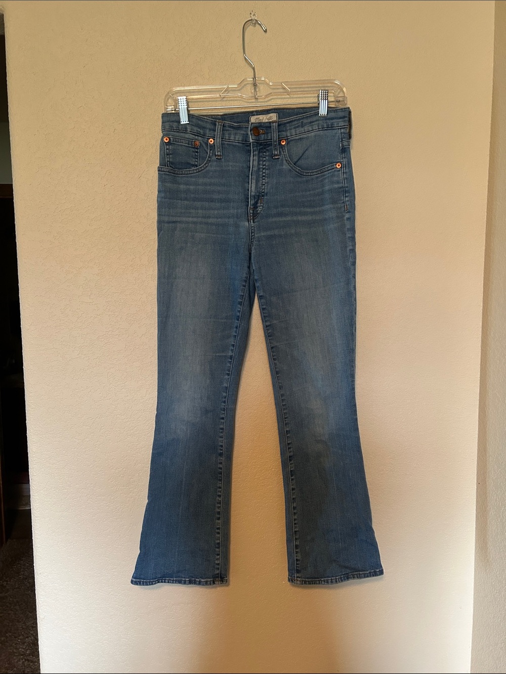 Madewell Cali Demi-Boot Jeans Size 27 Light Wash Stretch Denim